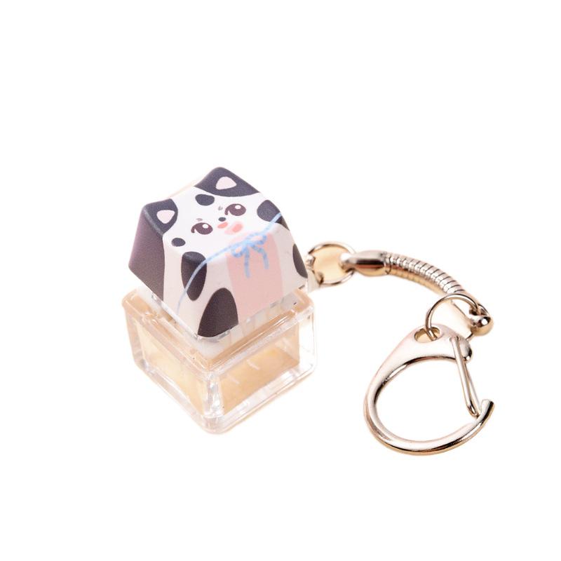 Adorable Dog PBT Stress Relief Keycap Pendant Keychain