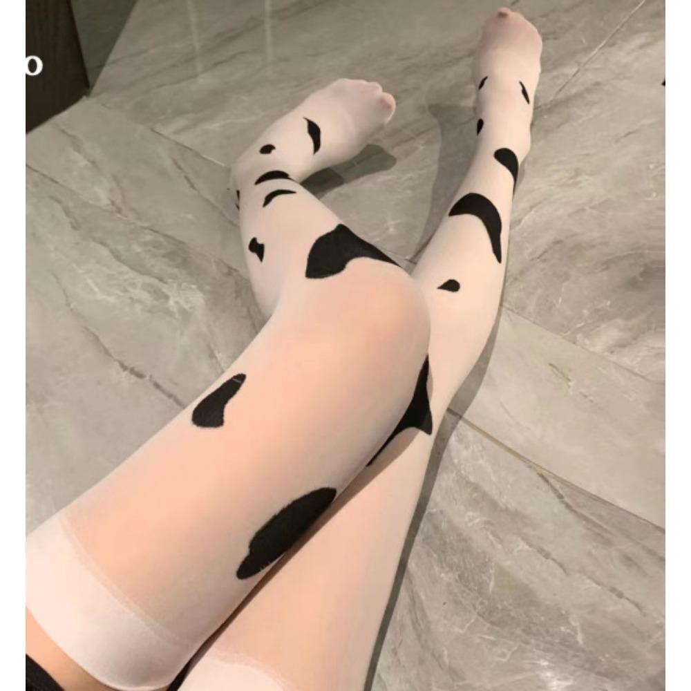 Manufacturer Japanese Cow Stockings Sex Stockings Cute Long Tube Milk White Spotted Socks High Top Knee Socks Female Hair