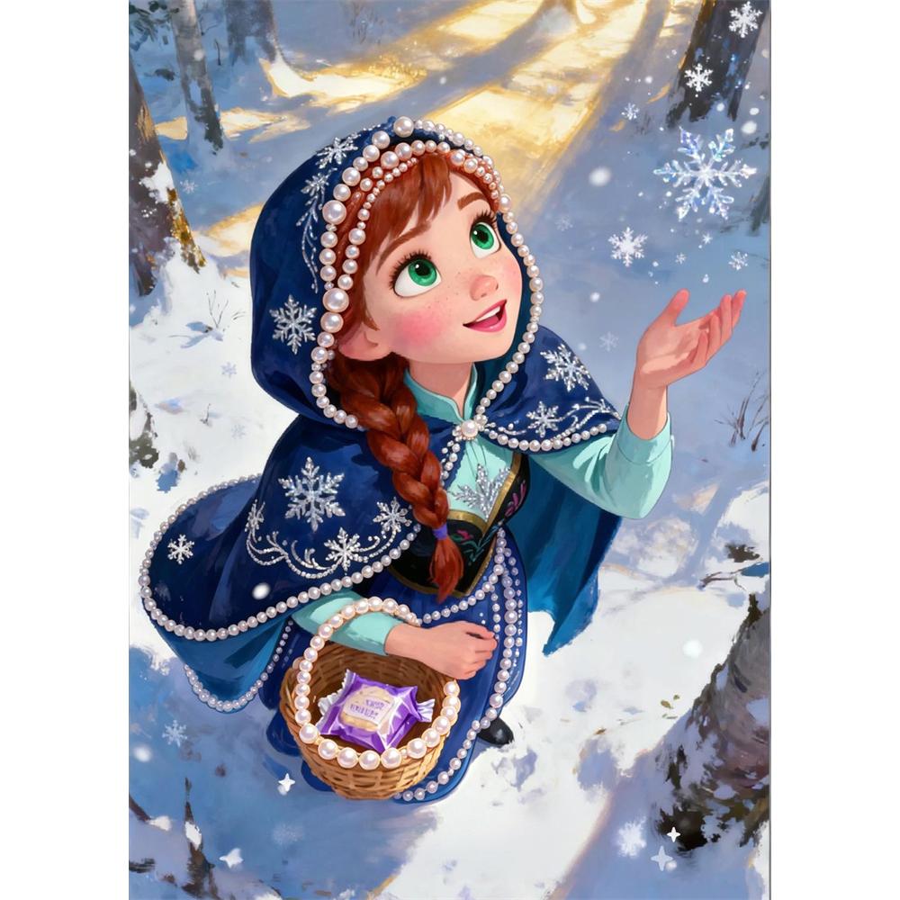 

Disney DIY Pearl Painting Frozen Winter Adventure Decorative Art Creative Ornament Gift for Friends Desktop Display 30x40