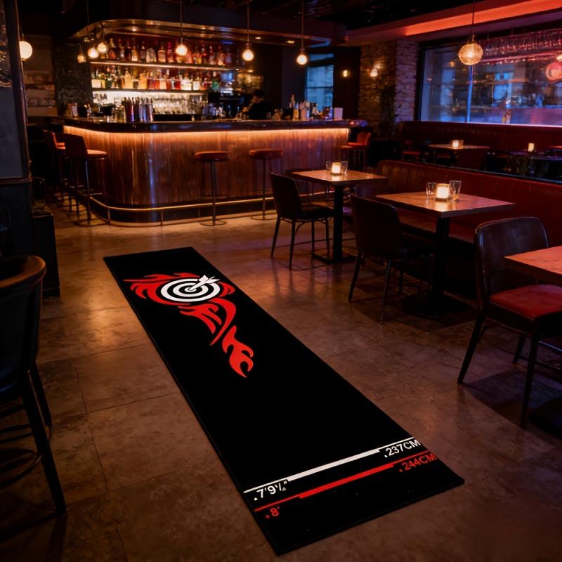 Covorașul de Darts Anti-Alunecare și Rezistent la Uzură Este Special Conceput Pentru Baruri de Acasă și Arcade de Jocuri. Este o covoraș de darts ușor de curățat