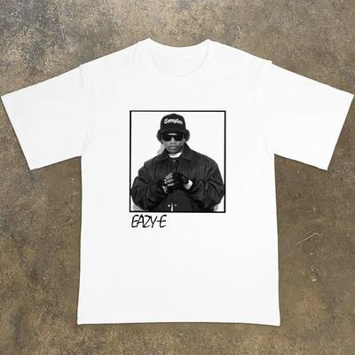 EAZY-E West Coast N.W.A Gangster Rap Hiphop Loose Oversized Trendy Short-sleeved T-shirt