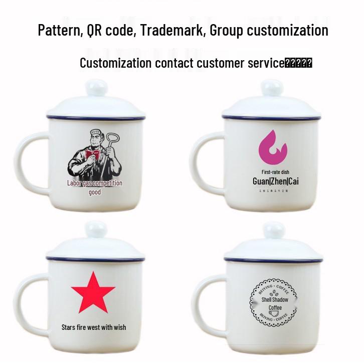 Parent-Child Ceramic Cartoon Mug Set - Custom Logo Souvenir Gift for Children 401-500ml