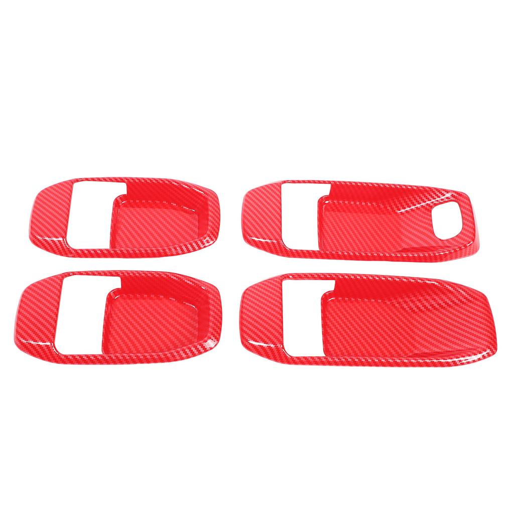 4pcs Inner Door Handle Bowl Cover Trim Set Interior Door Bowl Panel Protector Sticker Replacement for JL JLU 2018-2025