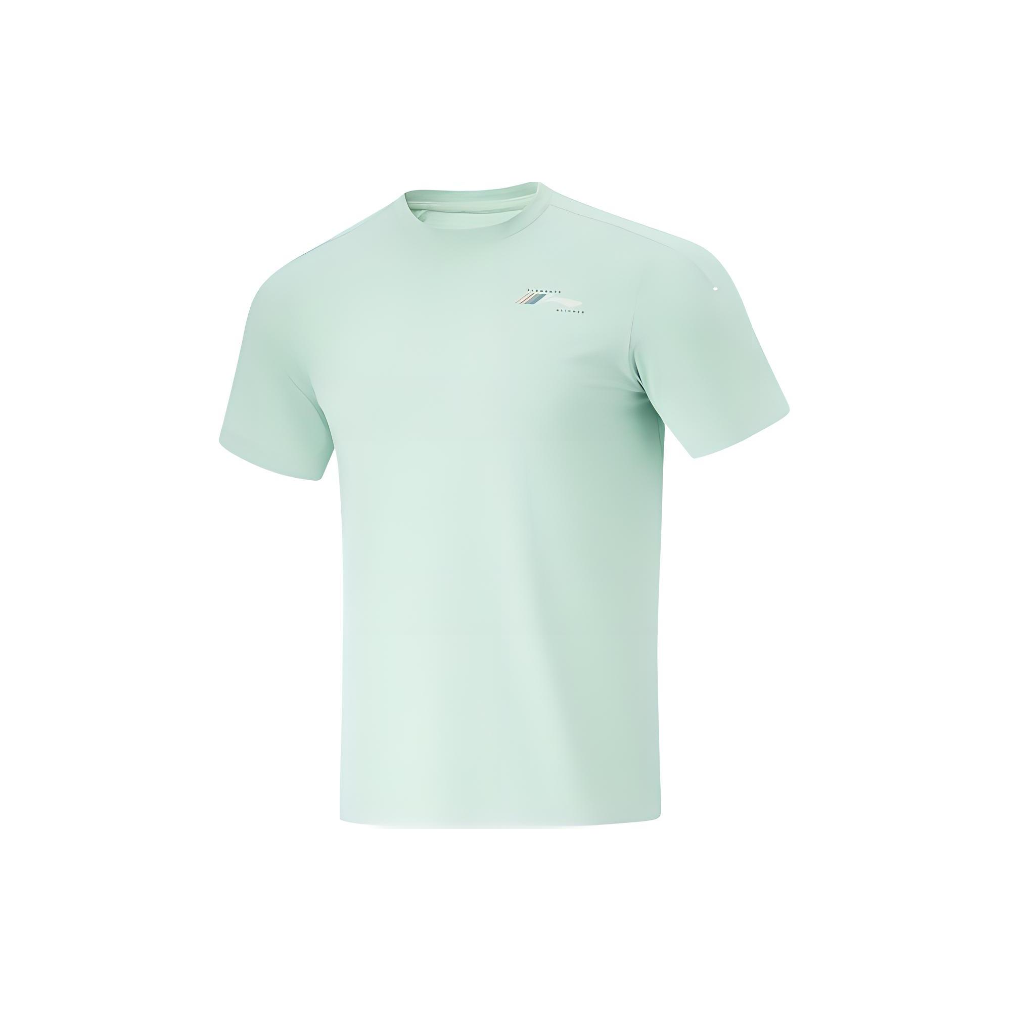 Li Ning Fitness Series Raglan Sleeve T Shirt Men s Light Moss Blue ATSU429-3 XXL