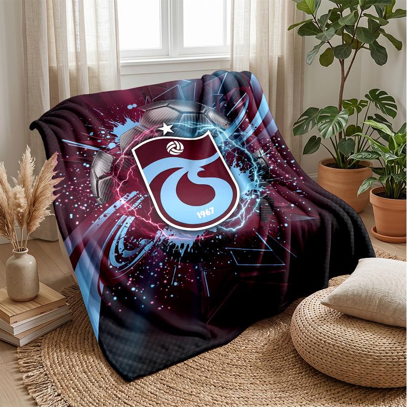 Coperta in Morbido Pile di Flanella Trabzonspor FC Leggera Accogliente Calda Coperta da Lancio per Divano Letto Decorazione per la Casa