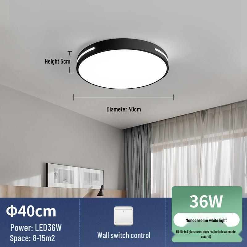 2025 Modern LED Ceiling Light for Bedroom, Study, or Living Room - Round and Simple Design