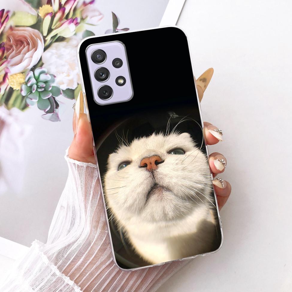 Transparent For Samsung Galaxy A72 4G Case Cute Fashion Flowers Funny Painted Casing For Samsung A72 4G SM-A725M SM-A725F Cover