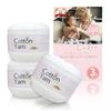 Cotton Yarn Yarn Medium Fine 100g 3 Roll Set Fluffy Yarn Silky RMY.H Spring/Summer (14 White)
