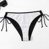 European & American Tie-Up Bikini: Sexy Solid Color Swimwear for Beach Vacations