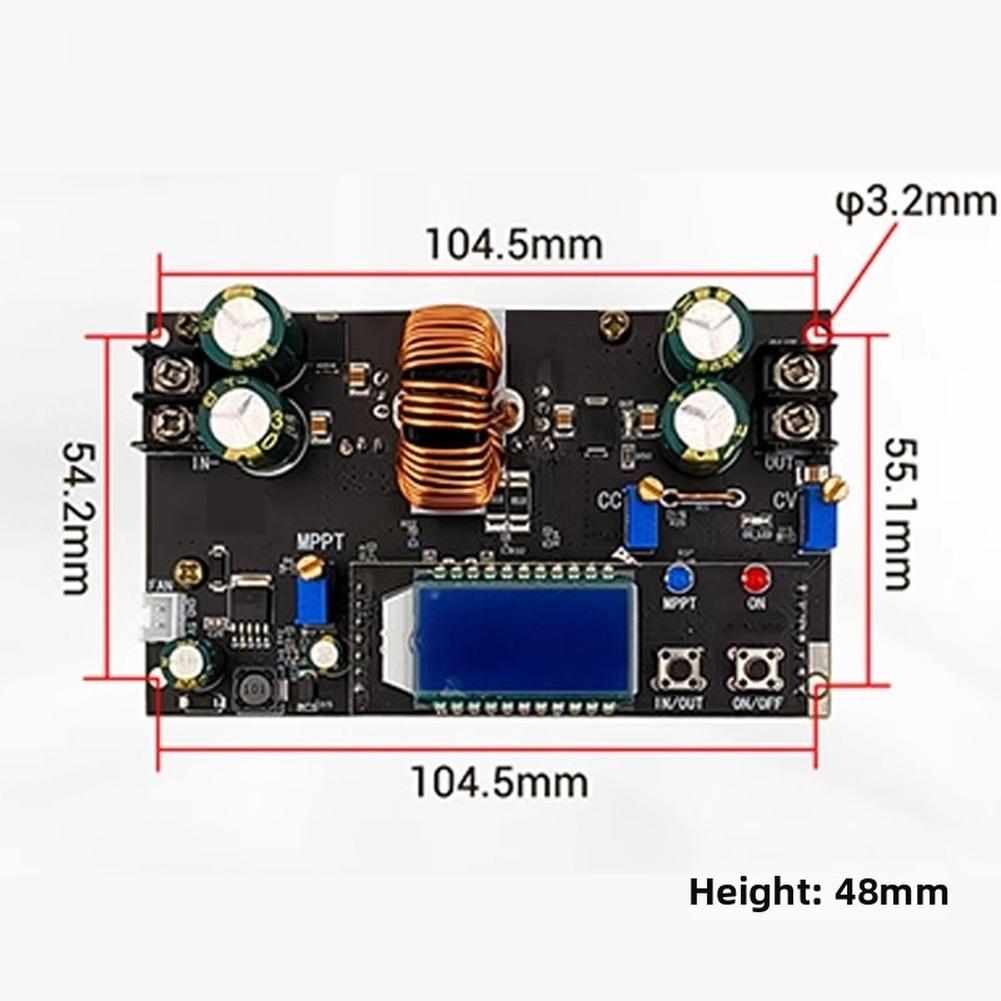 300W 20A Boost Step Down Module Synchronous Rectifier Solar Charger Controller DC 1.4-79V Output Wide Range Replacement Part