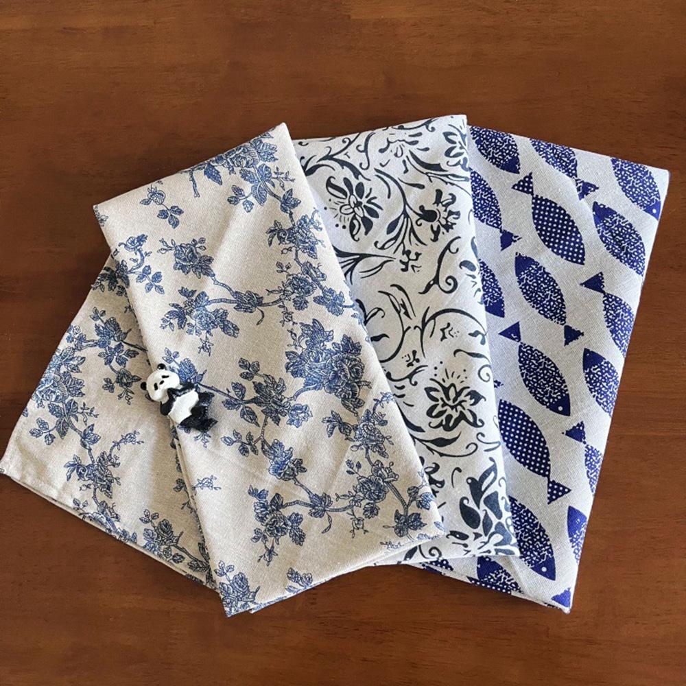 Blue and White Porcelain Hand Towel Furoshiki Japanese-style Wrap Square Towel Wrap Cloth Furoshiki Handkerchief Picnic Cloth