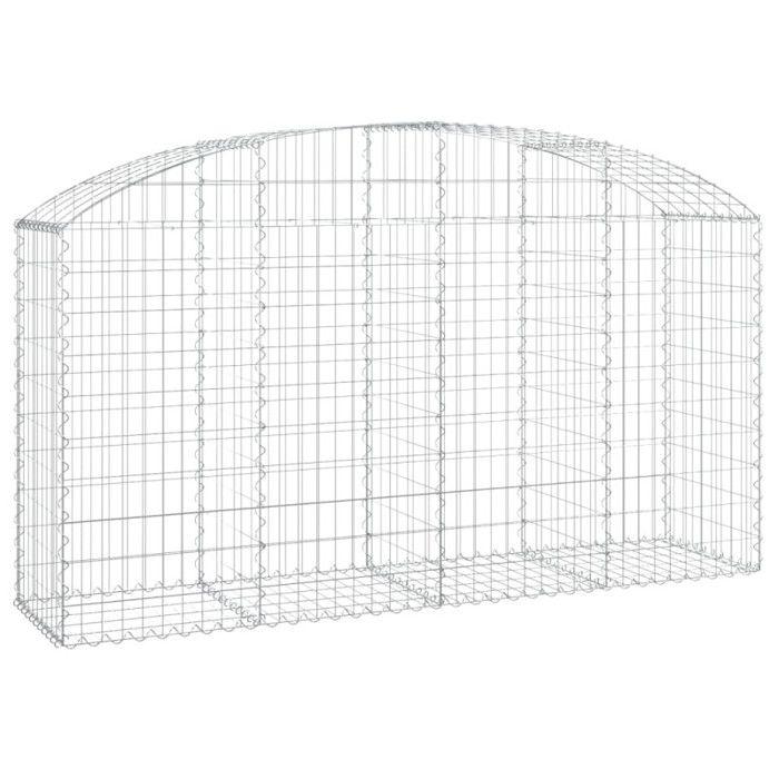 VidaXL Arched Gabion Basket Gabion Cage Gabion Wall Stone Basket Gabion for Stone Garden Patio Exterior 153475
