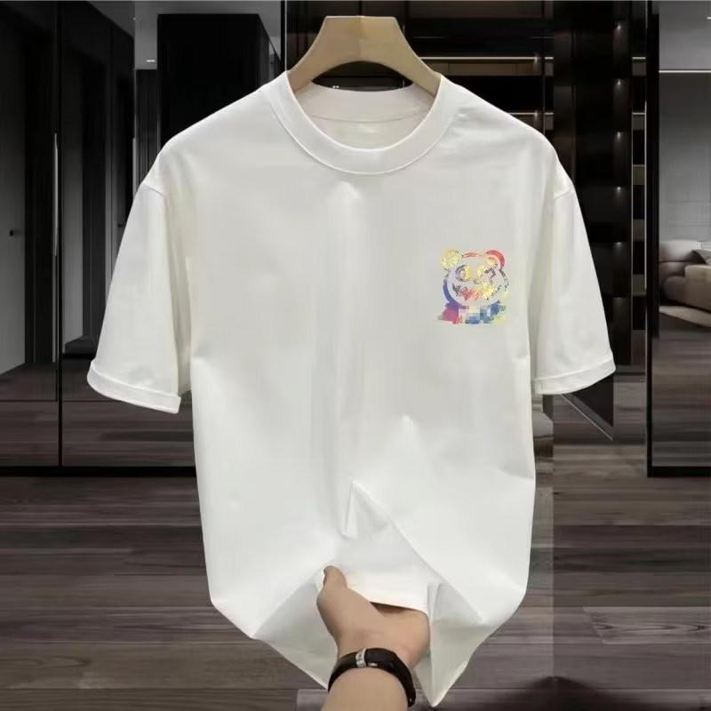 Men's Trendy Heavyweight Cotton Printed Short Sleeve T-shirt - 2025 Summer Edition