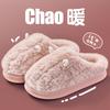 Cotton slippers women's new autumn and winter home indoor warm foot shoes platform couple men's velvet cotton slippers
