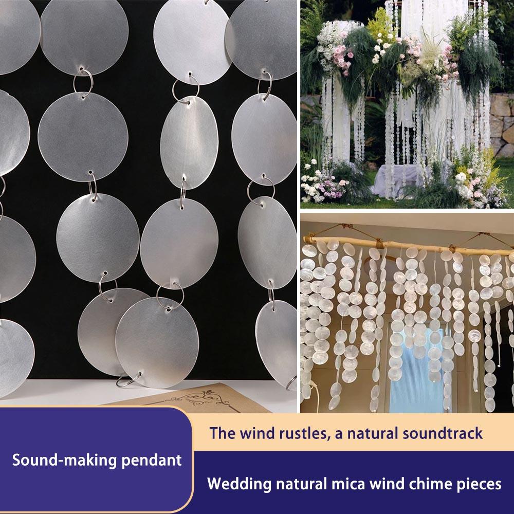 1 M/1.5 M DIY Shell Bead Strings Finished Bead Round Shell Decor Curtain  Birthday Party