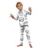 Handbemaltes Eltern-Kind-Outfit - Aufdruck Rundhals Eltern-Kind Langarm Lange Hose Hausanzug Anzug