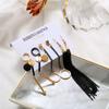 4 Pairs Women Fashion Irregular Fringed Earrings Set