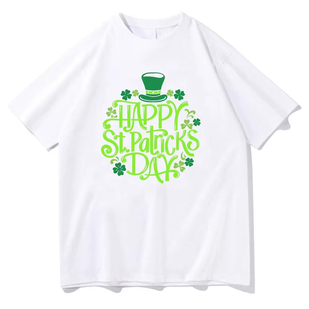 Happy St Patricks Day Tshirts Fahsion Funny Cartoon Print Clothes High Quality Comfortable Cotton Tee Women Unisex Oneck T Shirt
