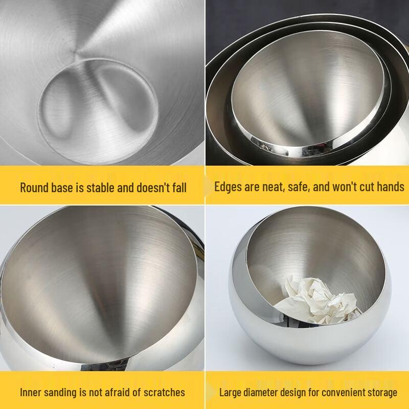 Shengjia Stainless Steel Slanted Condiment Bowl with Lid