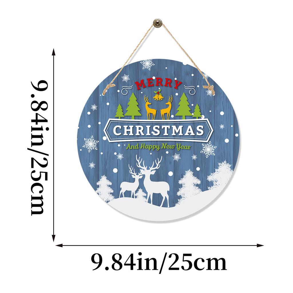 Christmas Wooden Door Hanging Christmas Party Decoration 2025 Xmas Santa Claus Hanging Ornament Navidad Natal New Year Gift 2026