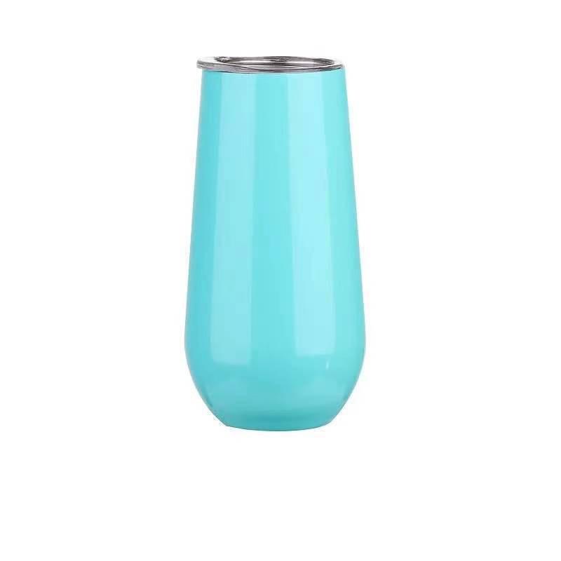 Mini 6oz Eierschalenbecher Innen und Außen 304 Edelstahl Isolierbecher Weinglas Vakuum U-förmig Isoliert Champagnerbecher