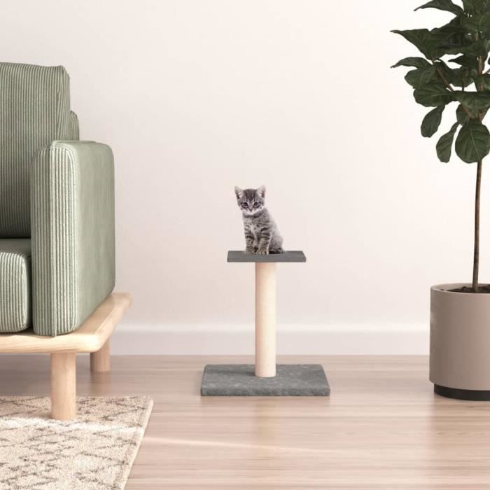 VidaXL Arbre à chat avec plate-forme gris clair 38 cm 171736