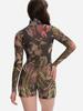 Russian Sexy Long-Sleeve One-Piece Surf Swimsuit for Women