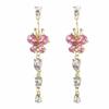 Elegant Pink Butterfly Tassel Dangle Earrings for Women - Versatile, High-End Fashion Jewelry