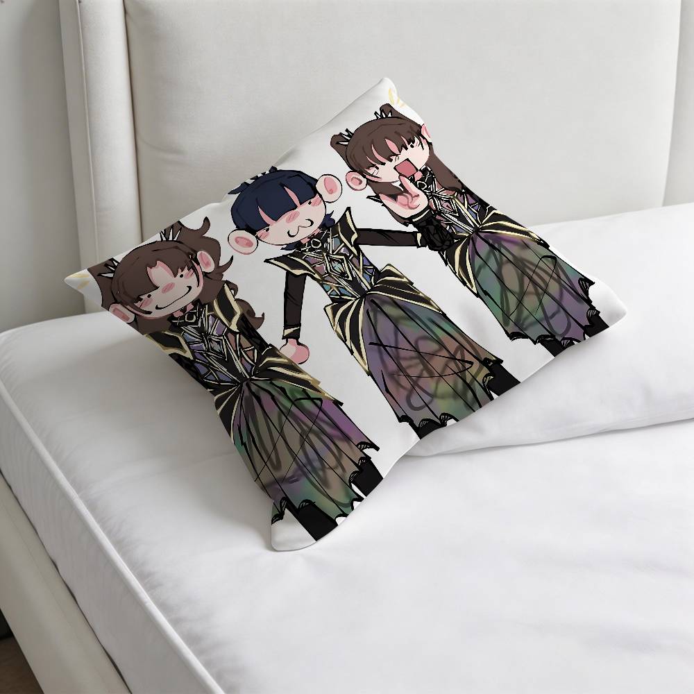 BBabymetal Metal Forth Decorative Square Pillow Cover Soft Comfortable Pillow Case Sofa Bed Home Decoration
