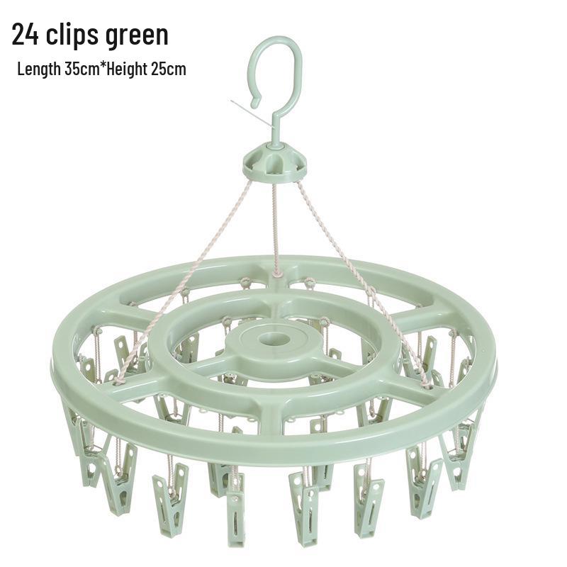 

Круглая пластиковая сушилка с 32 прищепками для детских носков и детской одежды