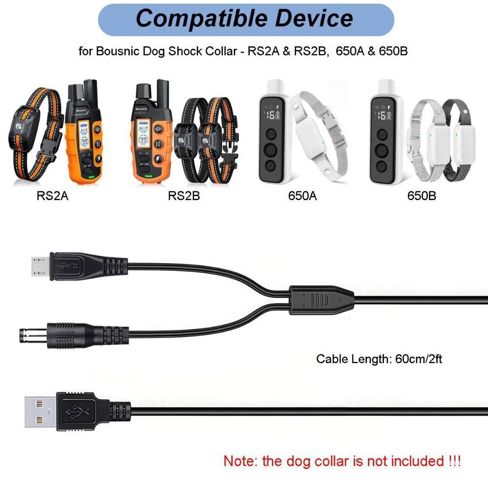Charging Protection Charger Cord Fast Charging Training Collar Charger for Bousnic Dog Training