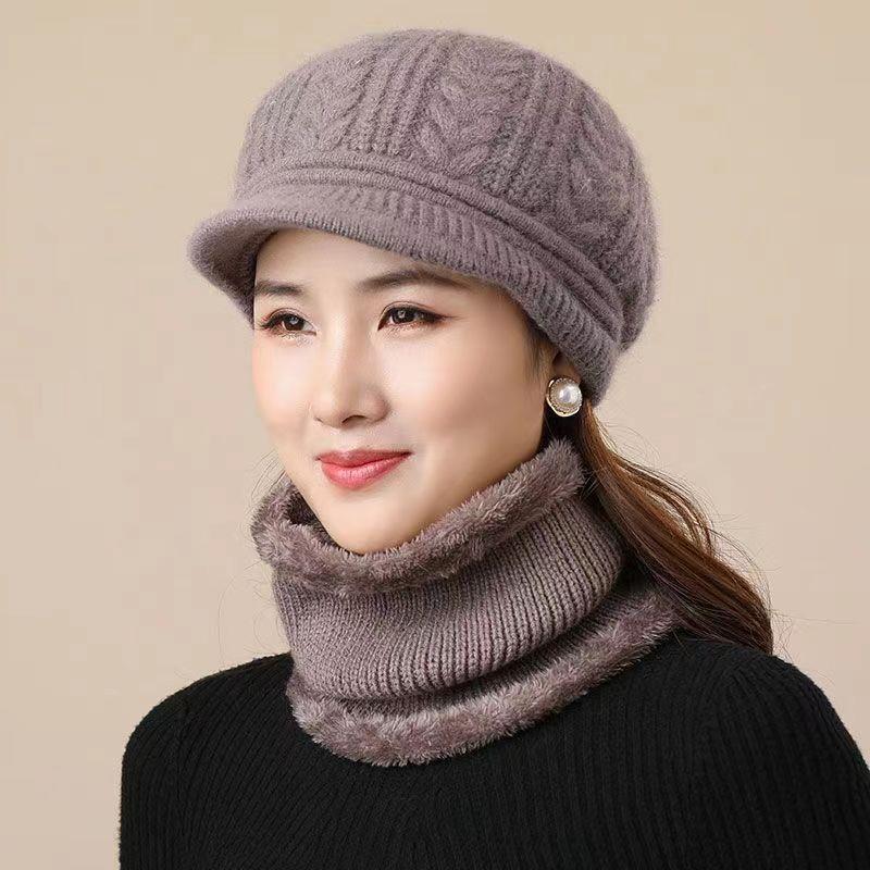 

Hat female autumn and winter cap thermal wool hat knitted hat winter one size elastic