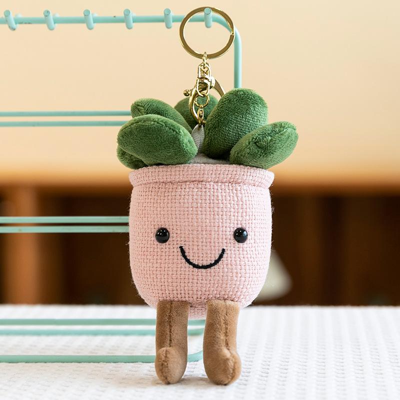 Simulation Healing Plants Tulip Flowers Plush Pendant Cake Keychain Push Gift Wedding Souvenir