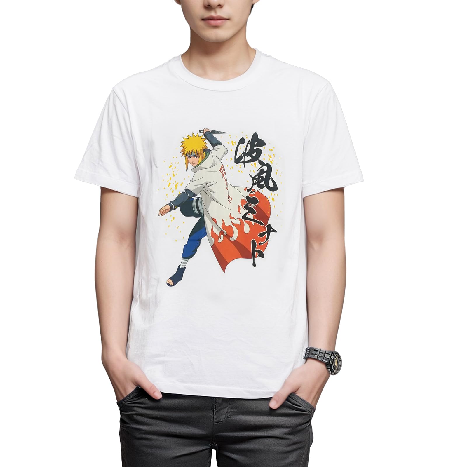 

FinePlus Short Sleeve Naruto Shippuden T-Shirt, Minato Namikaze Merchandise