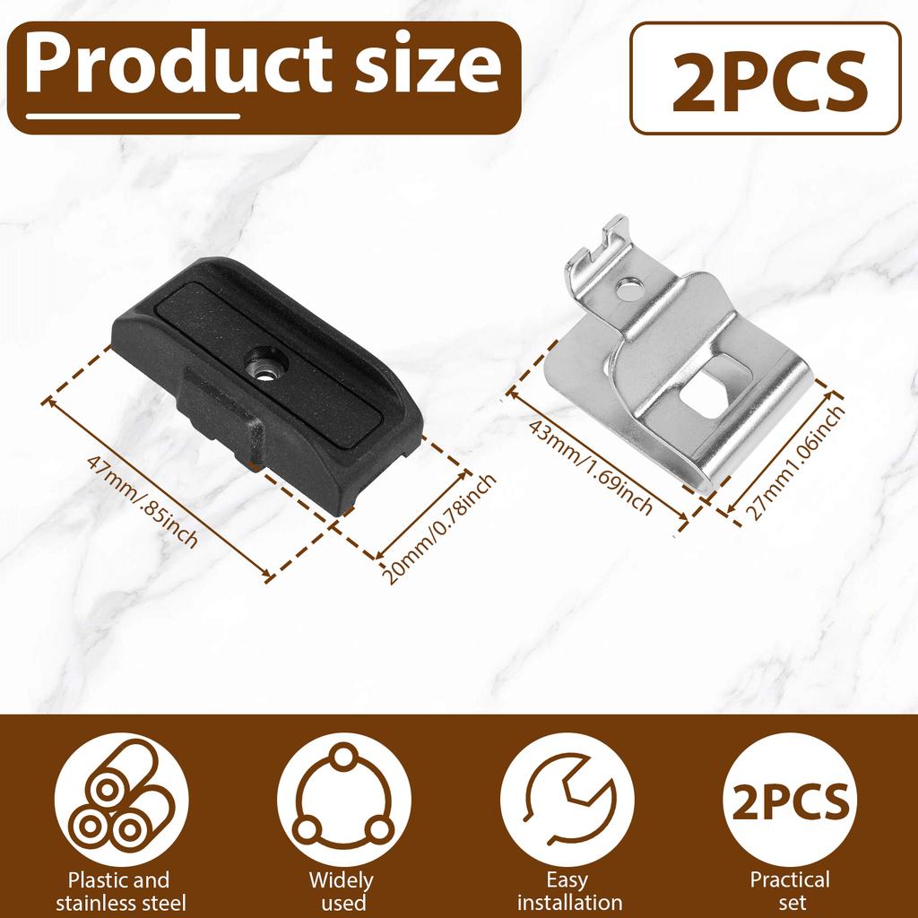 2 Sets Tools Belt Clip Magnetic Bit Holder Replacement Hooks Clips, Power Tools Belt Buckle AccessoriesTool for Impact Drills