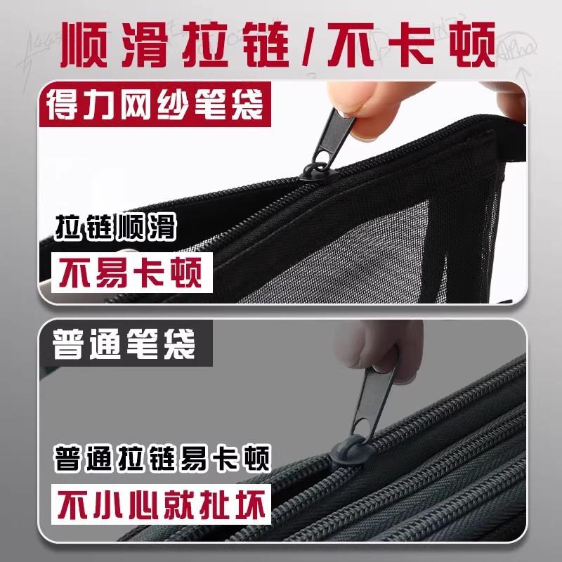 Special transparent three-dimensional large-capacity student stationery storage bag for mesh pencil bag is portable and simple