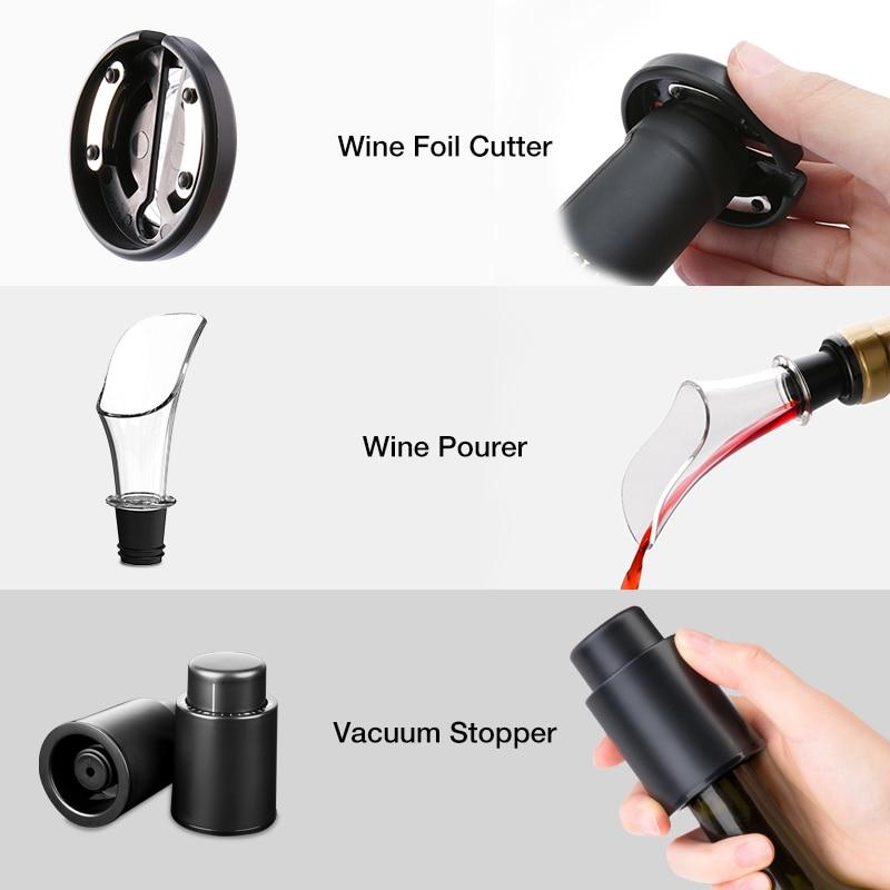 Apribottiglie Automatico per Vino Rosso Tagliafogli Elettrico Apribottiglie per Vino Rosso Apribarattoli Accessori da Cucina Gadget Apribottiglie
