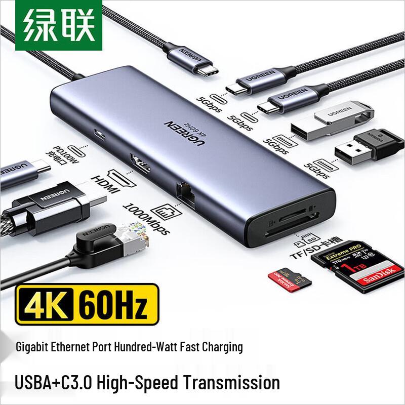UGREEN 9-in-1 USB-C Hub with HDMI & VGA