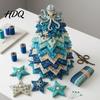 Handgefertigtes Handarbeits-Set zum Nähen DIY Gesteppter Ozean Weihnachtsbaum-Bausatz Feiertags-3D-Stoff-Patchwork Schreibtisch-Fensterdekorationen Küsten-Thema Handgemacht