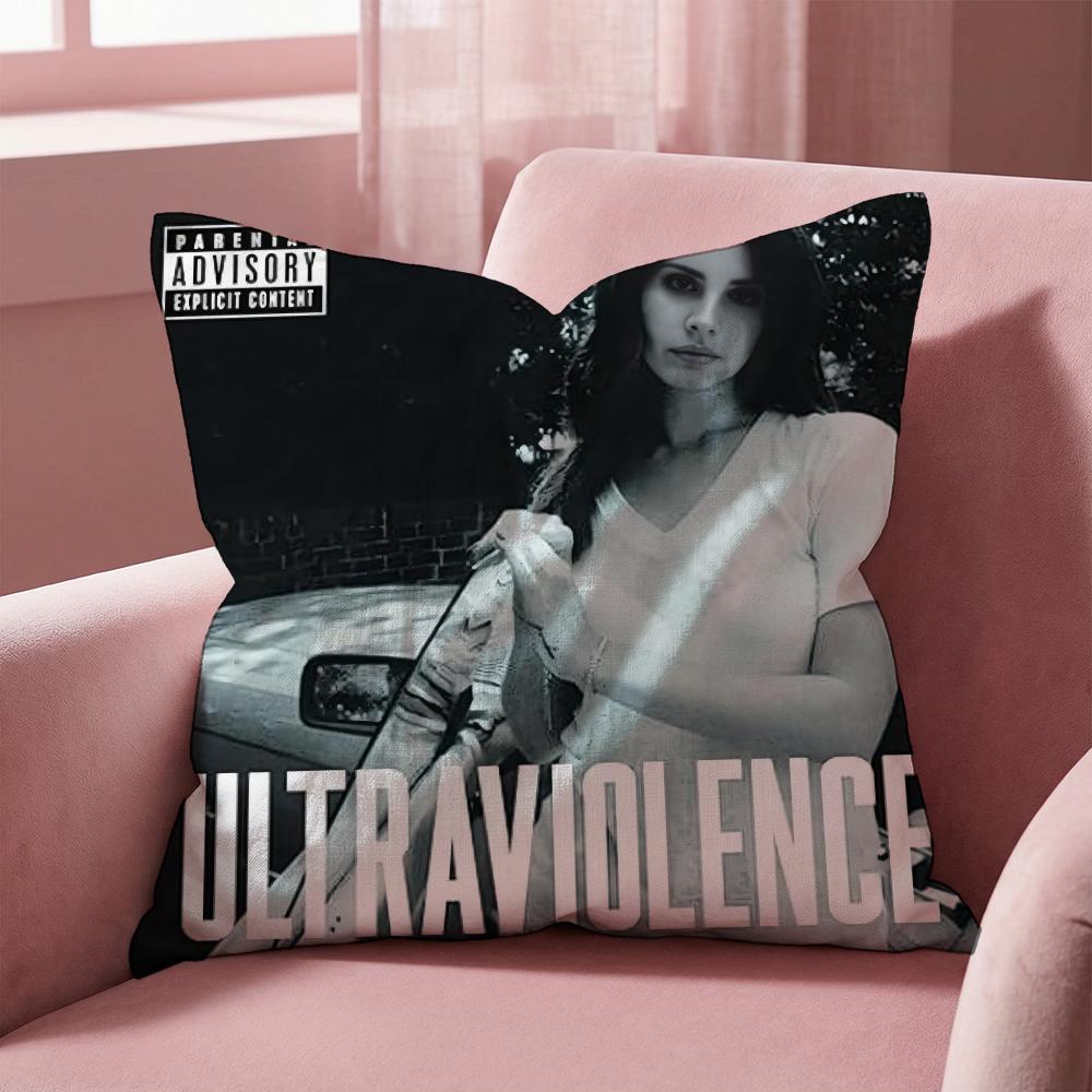 Singer L-Lana Del Rey Cushion Cover Multi-Scene Pillow Cover for Home & Car - Reversible, Soft & Durable for Daily Use