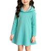 Girls' Hoodie Dress Casual Color Long Sleeve Spring Fall Outfit