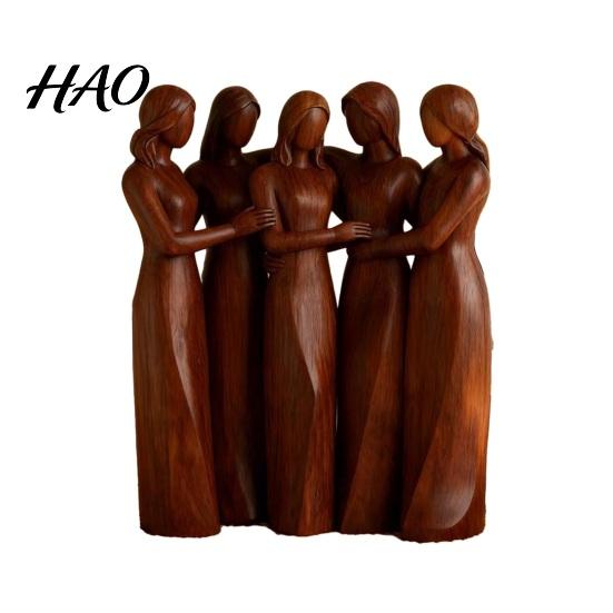 Practical Gift For Bestie Sisters by My Side Friendship Figurine Resin 5/6 Statue Sculpture Best Friend Birthday Gifts for Women Female Sister Embrace