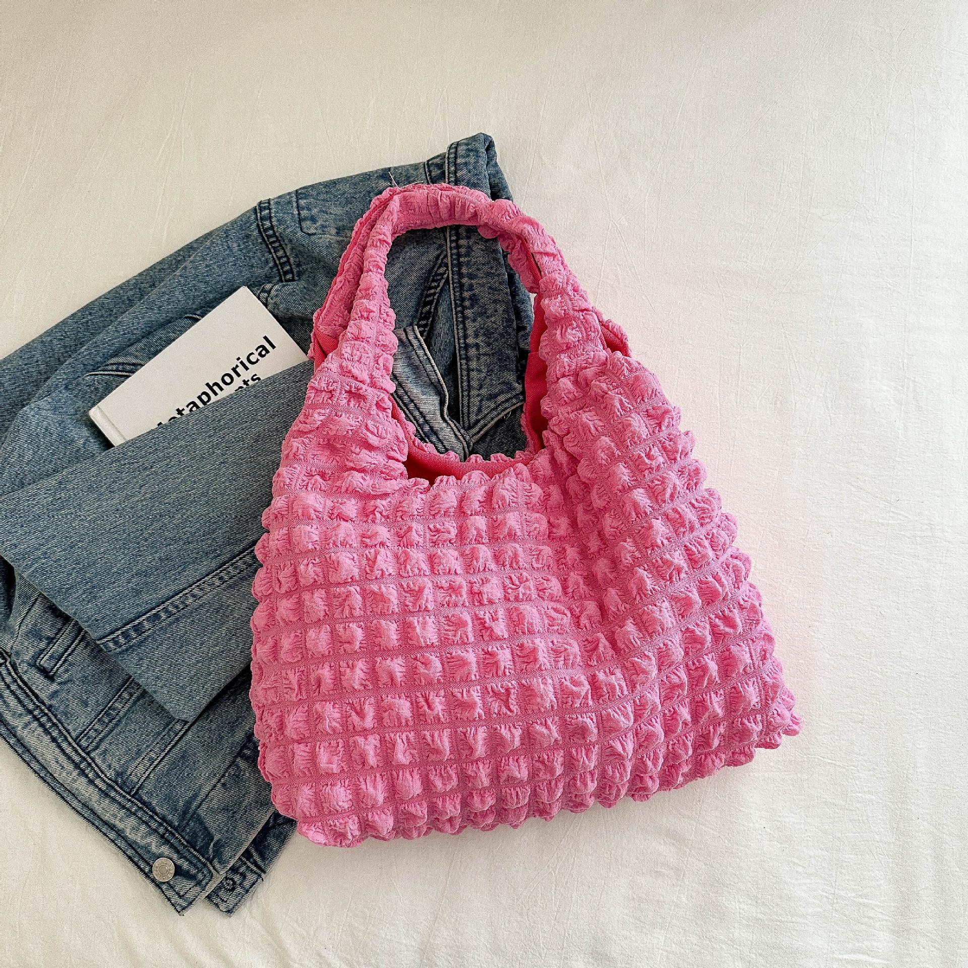 

Beautiful tote bag 2024 summer new foreign style casual personalized shoulder bag female student armpit bag handbag bag троянди рожеві кольору