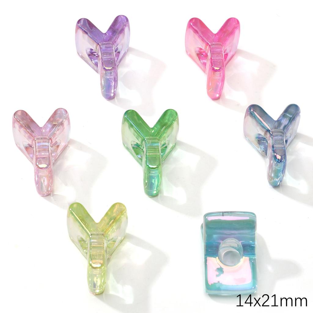 5 Stück Acrylperlen Regenbogen Sonnenschein Buchstabenperle für DIY Halskette Armband Ohrringe Schmuckherstellung Bastelzubehör