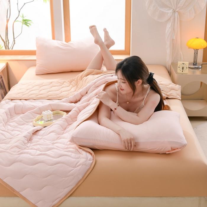 Pătură Nouă cu Imprimeu Floral de Primăvară Vară Moale Confortabilă Matlasată Pături Simple Duble Pătură pentru Pat Plapumă Tricotată Subțire