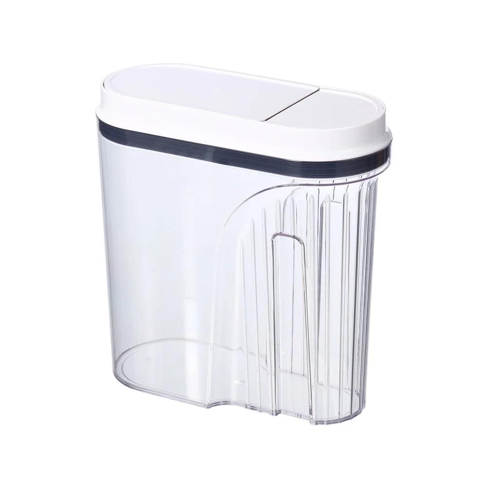 Airtight Cereal Container with Easy Pour Spout Pop Up Lid BPA Free Durable Food Storage Jar Dishwasher Safe One Hand Operation
