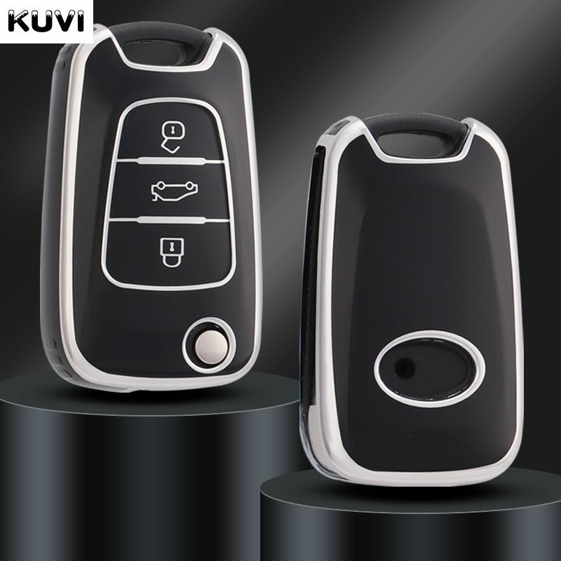 Tpu Car Key Case Cover For Hyundai I20 I30 Ix20 Ix35 Elantra Accent For Kia Sportage Rio 3 Soul Optima Ceed Pro K5 K2 Keychain