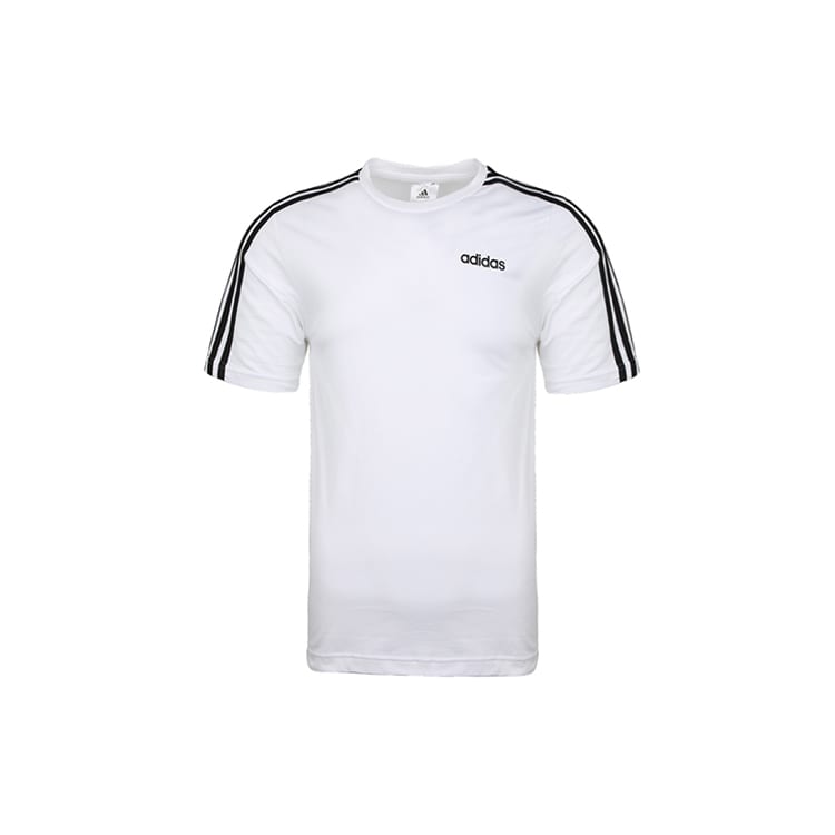 adidas T Shirts Men's White Crew Neck Moderate Straight Fit DU0441