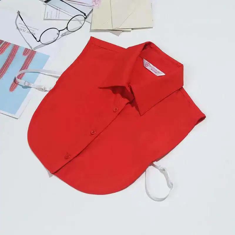Fake Collar For Shirt Detachable Collars Solid Shirt Lapel Blouse Top Men Women Black White Girls Top Clothes QH132