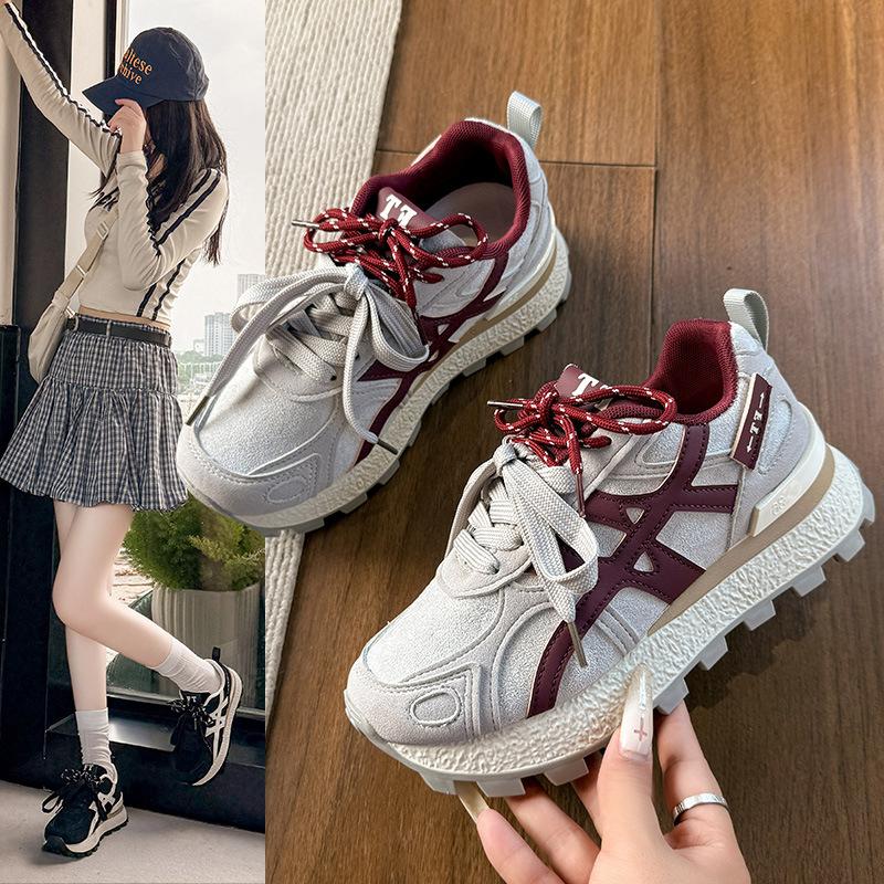 Platform Forrest Gump shoes in autumn and winter 2025 new versatile fashion explosion lightweight leather casual sports shoes children